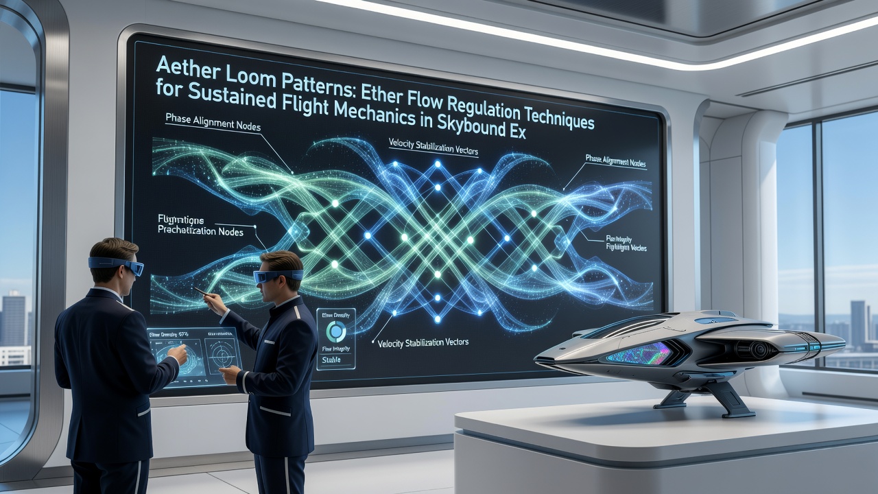 In-game screenshot of a skybound exploration platform using advanced ether flow patterns