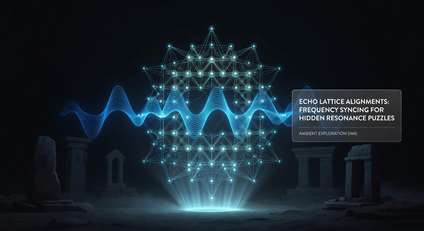 Detailed view of resonance puzzle interface with frequency syncing meters and lattice node connections